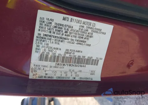 2004 Mercury Grand Marquis Ls из США, поврежденный, VIN 2MEFM75W34X624644